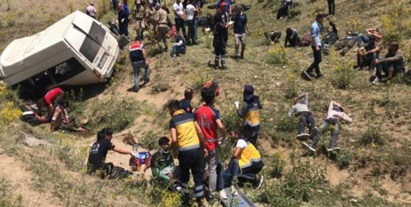 واژگونی خودروی مهاجران در شرق ترکیه,اخبار حوادث,خبرهای حوادث,حوادث