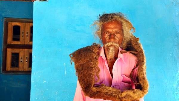 مرد هندی که 40 سال موهای خود را نشسته,اخبار جالب,خبرهای جالب,خواندنی ها و دیدنی ها