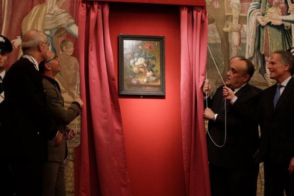 مراسم بازگشت نقاشی گلدان گل هایسوم به موزه فلورانس,اخبار هنرهای تجسمی,خبرهای هنرهای تجسمی,هنرهای تجسمی