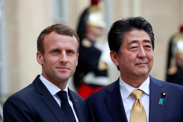 دیدار رییس جمهور فرانسه و نخست وزیر ژاپن,اخبار سیاسی,خبرهای سیاسی,اخبار بین الملل