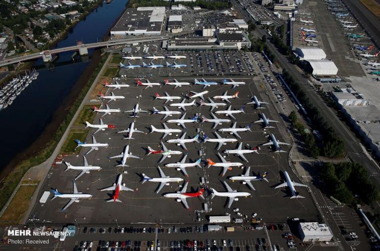 عکس های بوئینگ های بدون مشتری‎,تصاویر هواپیماهای بوئینگ های بدون مشتری‎,عکس هواپیماهای بوئینگ 737 در پارکینگ