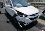 تصادف موتورسیکلت و چهار خودرو در تهران,اخبار حوادث,خبرهای حوادث,حوادث