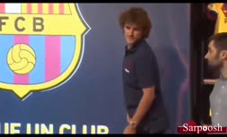 فیلم/ اولین حضور گریزمان در باشگاه بارسلونا