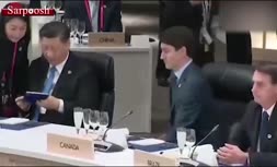 فیلم/ بی‌ اعتنایی رئیس‌ جمهور برزیل به نخست‌ وزیر کانادا!