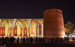 تصاویر اجرای نورپردازی سه بعدی در شیراز,عکس های اجرای نورپردازی سه بعدی در شیراز,تصاویر دیواره ارگ کریم خانی