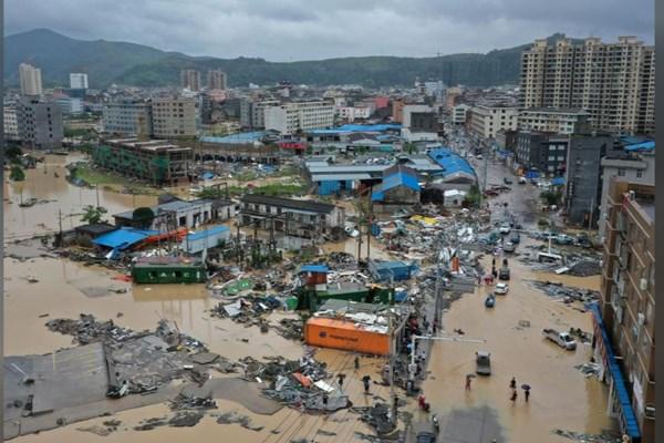 تلفات طوفان در شرق چین,اخبار حوادث,خبرهای حوادث,حوادث طبیعی