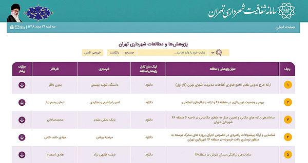 سامانه شفافیت شهرداری تهران,اخبار اجتماعی,خبرهای اجتماعی,شهر و روستا