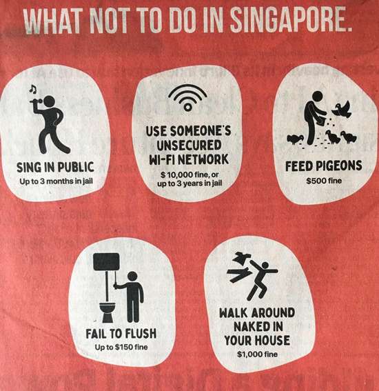 قوانین کشور سنگاپور,اخبار جالب,خبرهای جالب,خواندنی ها و دیدنی ها