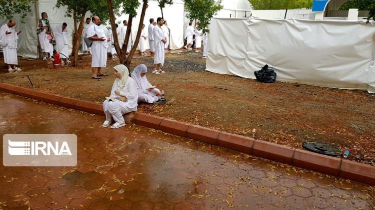 تصاویر مراسم دعای عرفه در شرق مکه,عکس های مراسم دعا عرقه,تصاویری از دعای عرفه,تصاویر بارش باران در صحرای عرفات