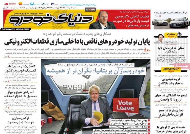 عناوین روزنامه های اقتصادی شنبه پنجم مرداد ۱۳۹۸,روزنامه,روزنامه های امروز,روزنامه های اقتصادی