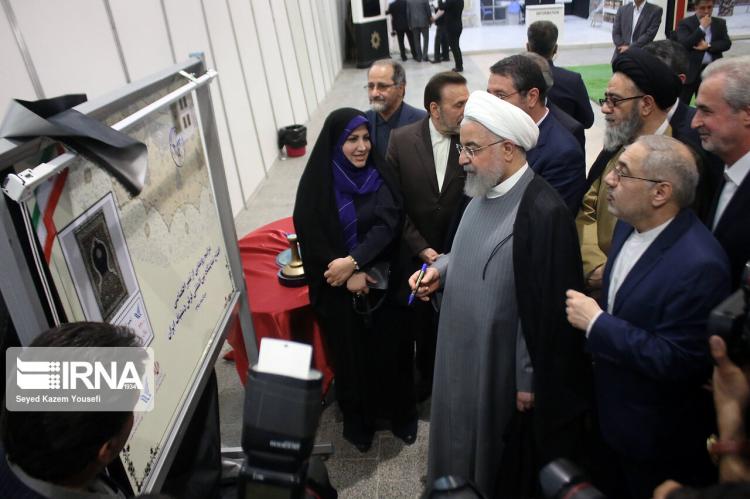 تصاویر افتتاح نمایشگاه بین‌المللی فرش تبریز با حضور روحانی,عکس های دکتر حسن روحانی,تصاویر حسن روحانی در تبریز