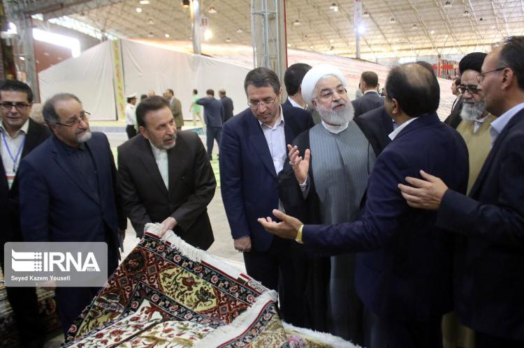 تصاویر افتتاح نمایشگاه بین‌المللی فرش تبریز با حضور روحانی,عکس های دکتر حسن روحانی,تصاویر حسن روحانی در تبریز