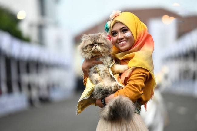 تصاویر کارناوال بزرگ اندونزی,عکس های کارناوال بزرگ اندونزی,تصاویر کارناوالی عجیب با حیوانات در اندونزی