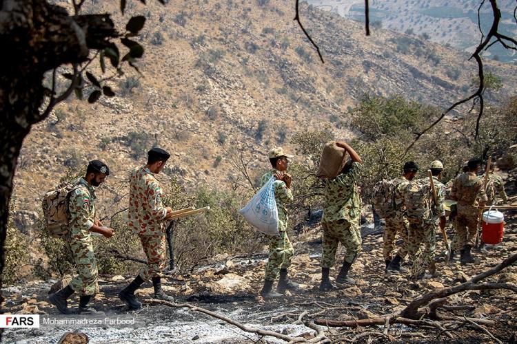 تصاویر آتش سوزی در کوهمره‌سرخی,عکس های آتش سوزی در کوهمره‌سرخی, تصاویر مهار آتش سوزی در کوهمره‌سرخی شیراز