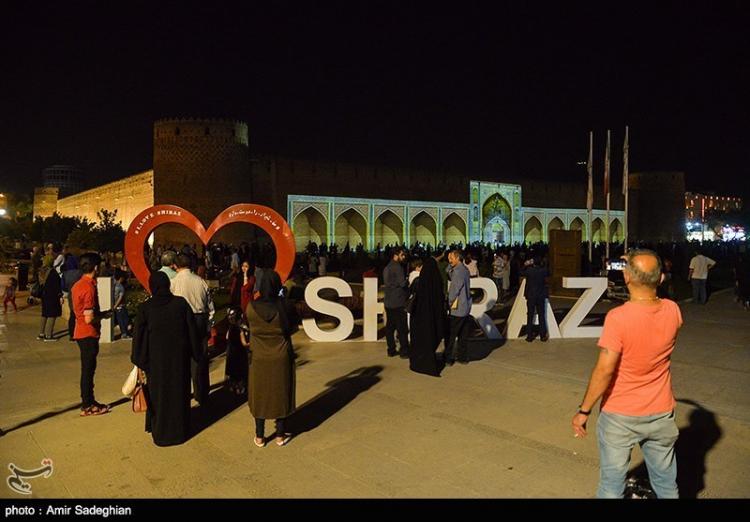 تصاویر اجرای نورپردازی سه بعدی در شیراز,عکس های اجرای نورپردازی سه بعدی در شیراز,تصاویر دیواره ارگ کریم خانی