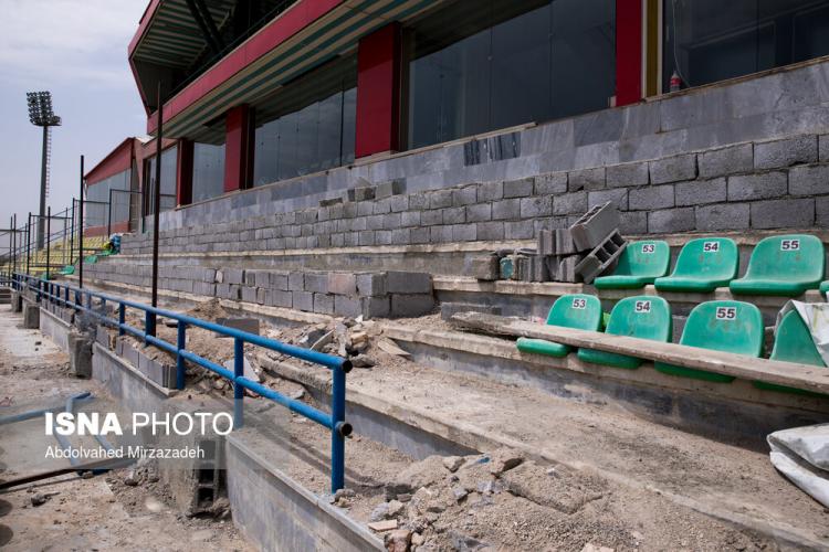 تصاویری از آماده‌سازی ورزشگاه‌ها برای شروع لیگ برتر فوتبال,عکس های ورزشگاه های کشور برای شروع لیگ نوزدهم,عکس ورزشگاه نقش جهان