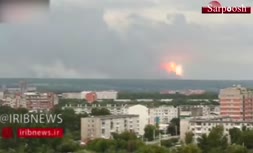 فیلم/ انفجار در پایگاه نظامی روسیه