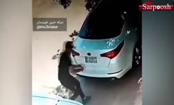 فیلم/ سرقت پلاک خودرو در کیانپارس اهواز