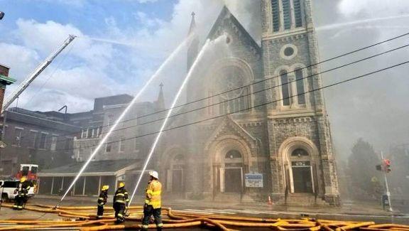 آتش سوزی کلیسای فیلادلفیا,اخبار حوادث,خبرهای حوادث,حوادث امروز