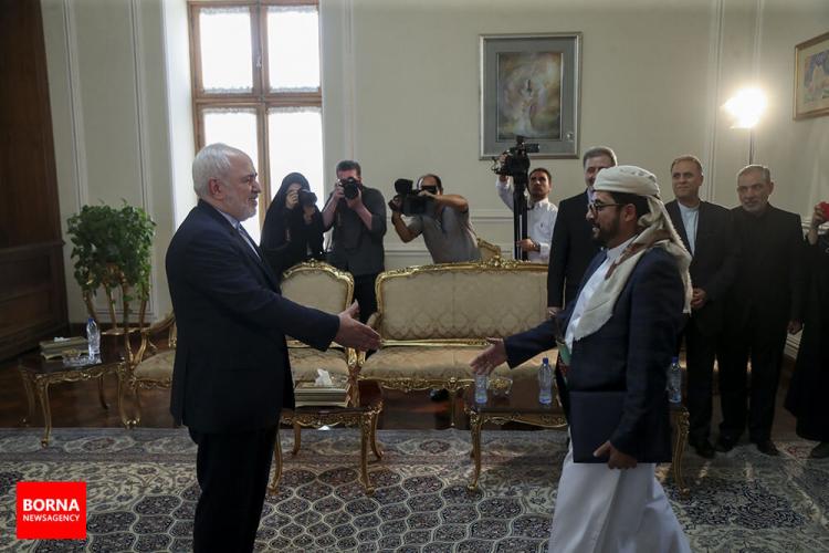 تصاویر دیدار سفیر جدید یمن و ظریف,عکس دیدار وزیر امور خارجه ایران و سفیر جدید یمن,عکس دیدار ظریف و ابراهیم محمد الدیلمی