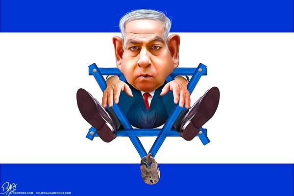 کارتون ژست نتانیاهو پس از انتخابات