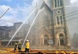 آتش سوزی کلیسای فیلادلفیا,اخبار حوادث,خبرهای حوادث,حوادث امروز