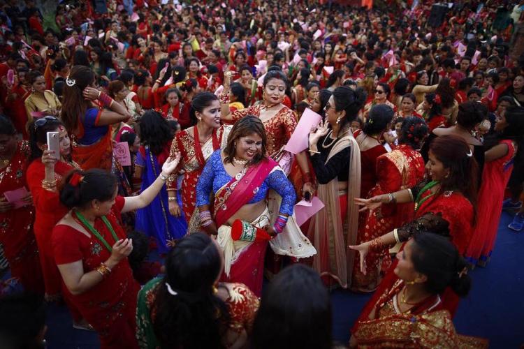 تصاویر جشنواره تیج,عکس های مراسم در نپال,تصاویر دختران مجرد جشنواره تیج