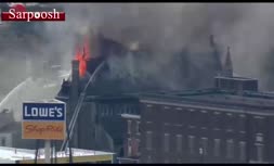 فیلم/ آتش سوزی کلیسای 115 ساله در فیلادلفیا