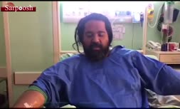 فیلم/ پیام رضا صادقی پس از عمل جراحی