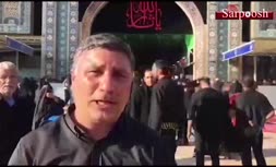 فیلم/ سقوط دیوار بتنی در کربلا 