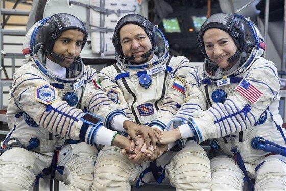 شهروند اماراتی و دو فضانورد در ایستگاه فضایی بین المللی,اخبار علمی,خبرهای علمی,نجوم و فضا