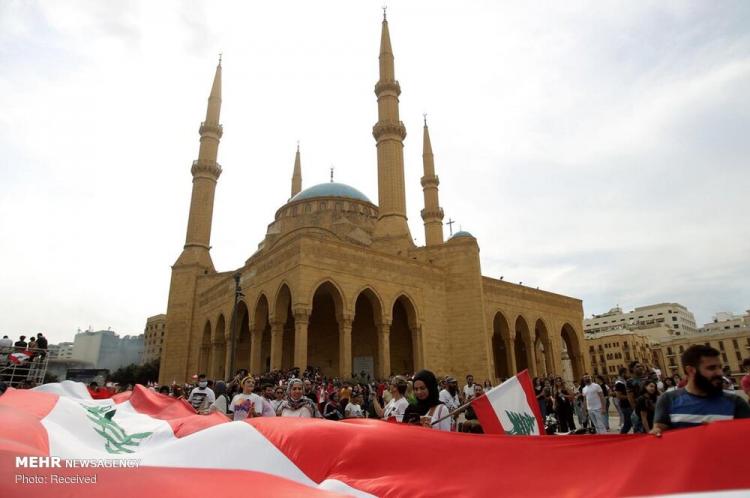 تصاویر تظاهرات در لبنان,عکس های تظاهرات مردمی در لبنان,عکس های اعتراضات در لبنان