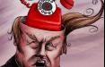 کارتون ترامپ در انتظار تماس روحانی