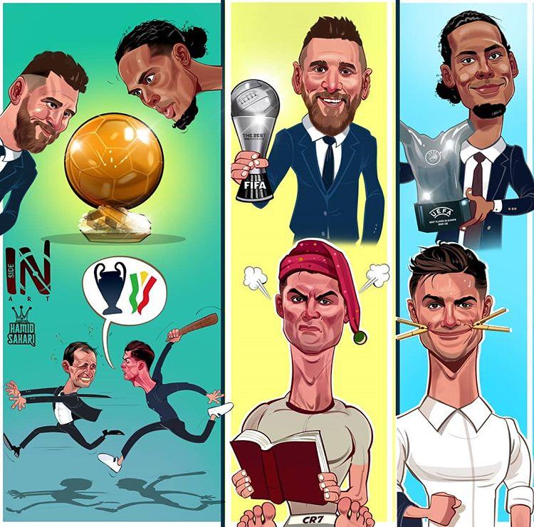 کاریکاتور مراسم بهترین های فوتبال جهان 2019,کاریکاتور,عکس کاریکاتور,کاریکاتور ورزشی