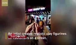 فیلم/ پرتره‌های شگفت‌انگیز هنرمند خیابانی با استفاده از گل رس