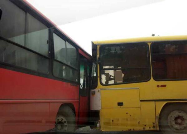برخورد ۲ اتوبوس‌ دانشجویان دانشگاه یاسوج,اخبار حوادث,خبرهای حوادث,حوادث
