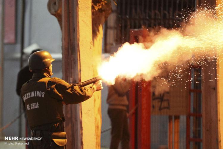 تصاویر تظاهرات ضد دولتی در شیلی‎,عکس های اعتراضات در شیلی,تصاویر مردمان شیلی