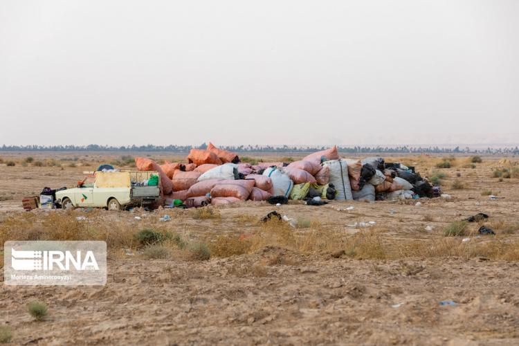 تصاویر انباشت زباله در مهران,عکس های انباشت زباله در مهران,تصاویر مرز بین‌المللی مهران