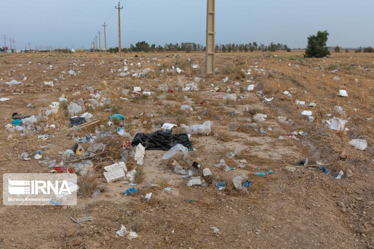 تصاویر انباشت زباله در مهران,عکس های انباشت زباله در مهران,تصاویر مرز بین‌المللی مهران