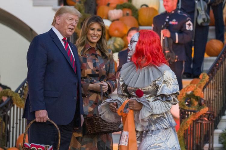تصاویر دونالد و ملانیا ترامپ در جشن هالووین 2019,عکس های دونالد و ملانیا ترامپ در جشن هالووین 2019,تصاویر جشن هالووین 2019