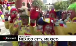 فیلم/ گردهمایی بزرگ دلقک‌ها در مکزیک