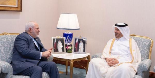 دیدار محمد جواد ظریف و نخست‌وزیر قطر,اخبار سیاسی,خبرهای سیاسی,سیاست خارجی