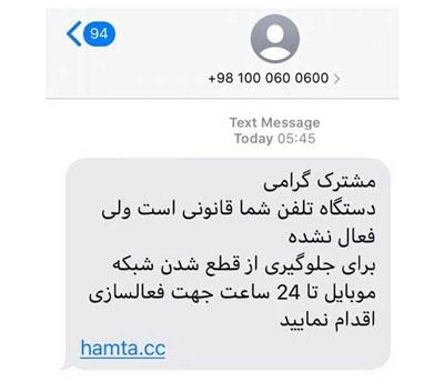 پیامک‌ های جعلی,اخبار اجتماعی,خبرهای اجتماعی,حقوقی انتظامی