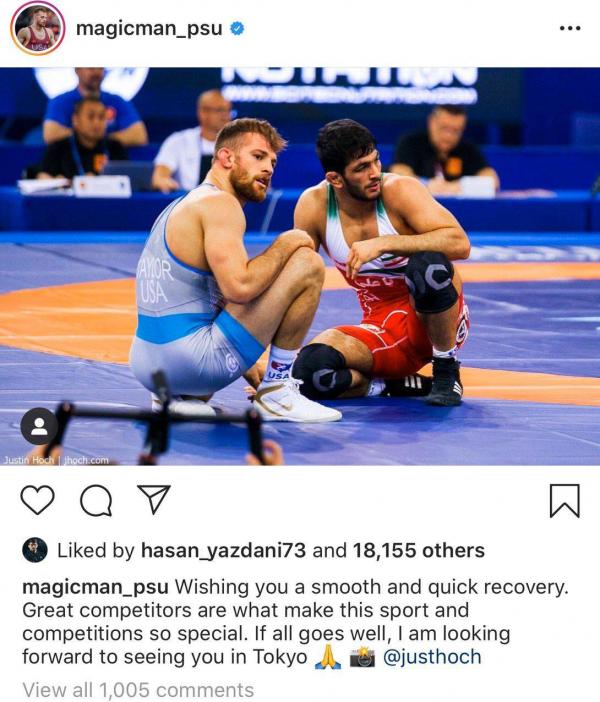 حسن یزدانی و دیوید تیلور,اخبار ورزشی,خبرهای ورزشی,کشتی و وزنه برداری