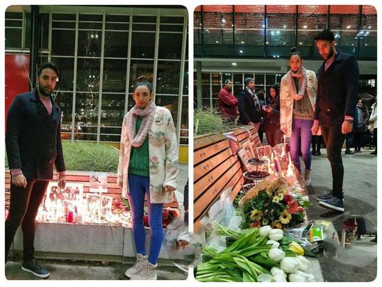 کیمیا علیزاده در مراسم سوگواری کشته‌شدگان حادثه سقوط هواپیما,اخبار ورزشی,خبرهای ورزشی,اخبار ورزشکاران