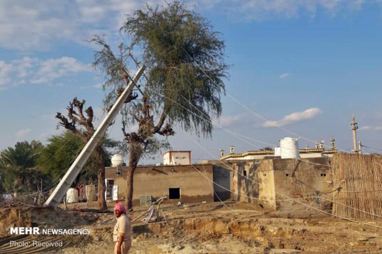 تصاویر سیل در بلوچستان,عکس های خسارت سیل به روستاهای بلوچستان,تصاویر تخریب منازل در شهرستان جاسک