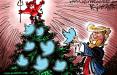کارتون درخت کریسمس دونالد ترامپ
