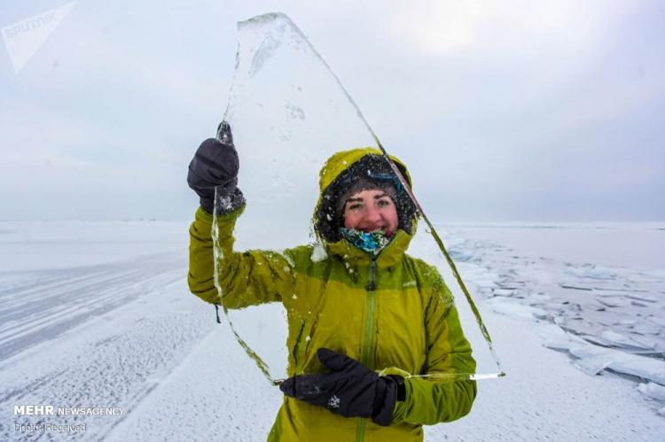 تصاویر دریاچه یخ زده بایکال,عکس های دریاچه یخ زده بایکال,تصاویر هفتمین دریاچه بزرگ جهان