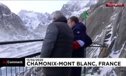 فیلم/ کوهنوردی رئیس جمهور فرانسه در ارتفاعات آلپ