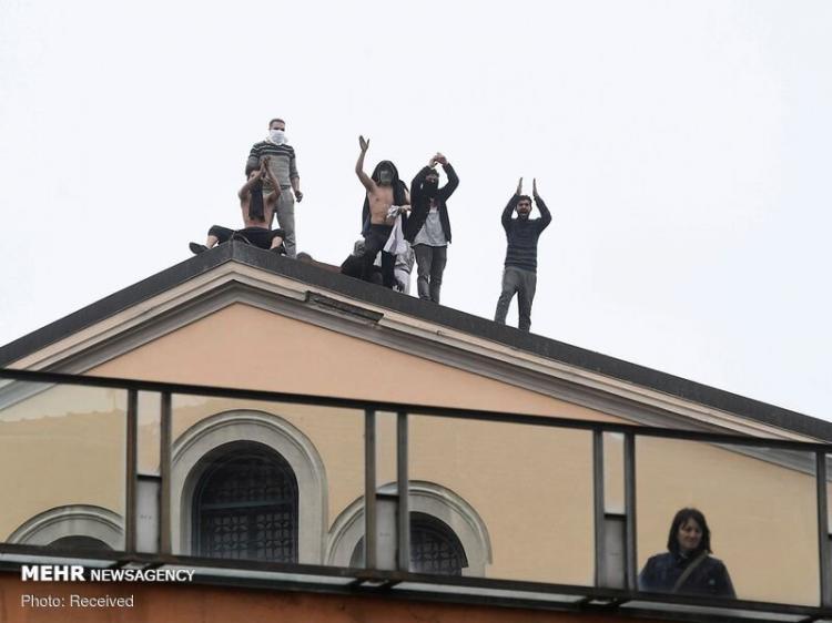 تصاویر شورش زندانیان ایتالیا,عکس های شورش زندانیان ایتالیا,تصاویر ممنوعیت ملاقات زندانیان ایتالیایی